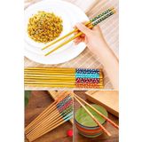 Toptan Bulurum Bambu Chopstick Çubuk Yemek Çubuğu Yıkanabilir Tekrar Kullanılabilir (10 Çift- 20 Adet )