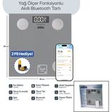 Toptan Bulurum Baskül Gri Yağ Ölçer Akıllı Bluetooth Cam Baskül
