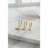 Toptan Bulurum Gold Renk Kutup Yıldız Model 3 lü Küpe Seti