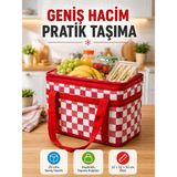 Toptan Bulurum Isı Yalıtımlı Termos Piknik Çantası Geniş Hacimli Soğuk ve Sıcak Taşıma Çantası