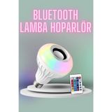 Toptan Bulurum Kumandalı RGB Led Işık Bluetooth Hoparlör Ses Lambası Renkli Ampul