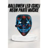 Toptan Bulurum Led Işıklı Neon Maske Cadılar Bayramı Maskesi Korkunç Korku Maskesi