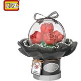 Toptan Bulurum LZ-1300 Ledli Kırmızı Gül Buketi 305 Parça Block Oyuncak - Tek