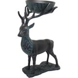 Toptan Bulurum Metal Geyikli Kase 55 cm Dekoratif Hediyelik