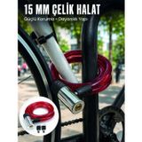 Toptan Bulurum Metal Kilit Başlıklı Dayanıklı Bisiklet ve Scooter Güvenlik Kilidi
