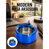 Toptan Bulurum Metal Küllük ve Çakmak Seti Yuvarlak Modern Tasarım Yeni Nesil