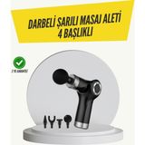 Toptan Bulurum Mini Masaj Tabancası 4 Başlık 6 Hız Ayarlı