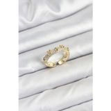 Toptan Bulurum Pirinç Gold Renk Zirkon Taşlı Vintage Kadın Yüzük