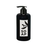 Toptan Bulurum Sıvı Sabunluk Yuvarlak Plastik Pompalı 500 ml - Siyah
