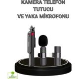 Toptan Bulurum Vlog ve Canlı Yayın Için Çift Yaka Mikrofonu ve Tripodlu Selfie Çubuğu Seti