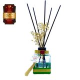 Toptan Ölümsüz "Aşk" Hasır Serisi Aşkın Dumanı Kokulu 120 ml küp Şişe Bambu Çubuklu Ortam Kokusu Reed Diffuser Oda Kokusu 3 Adet
