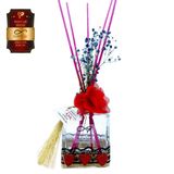 Toptan Ölümsüz "Aşk" Hasır Serisi Çikolata Kokulu 200 ml küp Şişe Bambu Çubuklu Ortam Kokusu Reed Diffuser Oda Kokusu