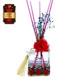 Toptan Ölümsüz "Aşk" Hasır Serisi Sakız Kokulu 200 ml küp Şişe Bambu Çubuklu Ortam Kokusu Reed Diffuser Oda Kokusu 3 Adet