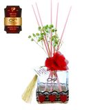 Toptan Ölümsüz "Aşk" Hasır Serisi Tropik Meyve Kokulu 200 ml küp Şişe Bambu Çubuklu Ortam Kokusu Reed Diffuser Oda Kokusu