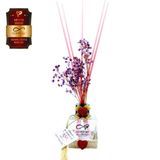Toptan Ölümsüz "Aşk" Hasır Serisi Tropik Meyve Kokulu 60 ml küp Şişe Bambu Çubuklu Ortam Kokusu Reed Diffuser Oda Kokusu 5 Adet