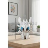 Toptan3D Beyaz Ejderha Oyuncak Figür (Yükseklik: 7cm)