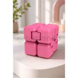 Toptan3D Pembe Stres Küpü - Sonsuz Küp, Katlanabilir Küp, Stres Oyuncağı