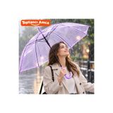 Toptancı Amca 90 cm Çap 70 cm Baston Boy Şeffaf Renkli Yağmur Şemsiyesi