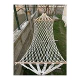 Toptancı Amca Beyaz Hamak 90x190 cm Çift Katlı Normal ip hamak 200 kg Taşıma Kapasiteli Balkon Bahçe Salıncak – 6 Metre İp