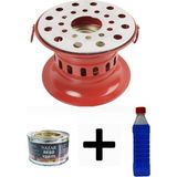 Toptancı Amca Jel Yakıtlı Isıtıcı Osmanlı Ocağı Kamp Ocağı 0.5 Lt Jel Hediyeli - Kırmızı