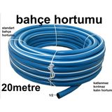 Toptancı Amca Kırılmaz Bahçe Hortumu Turkuaz Örgülü 1/2 20 Metre