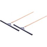 Toptancı Amca master metal Yer Silici Premium Ömürlük Yersil Çekpas 75 cm (Saplı) 2 Adet - Gri - Standart