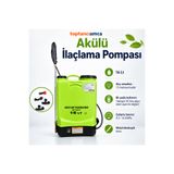 Toptancı Amca Şarjlı Sırt Tipi İlaçlama Pompası 16 Lt Elektrikli Ağaç Dal Bağ Bahçe Bitki Pülverizatör ilaç Pompası