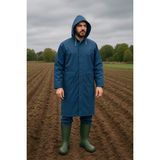Toptancı Amca Yağmurluk Kapüşonlu 0.32 Mikron Kalınlık Fermuarlı Çıtçıtlı Su Geçirmez Iş Tipi Yağmurluk - XXL / Regular - Sarı