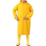 Toptancı Amca Yağmurluk Lüks Kalın Pvc Yağmurluk Çıtçıtlı Yağmurluk Kapşonlu Balıkçı Sarı - 2XL