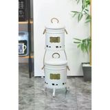 TOPTANFONİ 2 Katlı Metal Sebzelik Metal Plakalı Beyaz PRA-12314474-1997