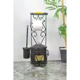 TOPTANFONİ Metal Plakalı Tuvalet Kağıtlığı, Sabunluk Ve Çöp Kova Seti Siyah PRA-12314478-4593