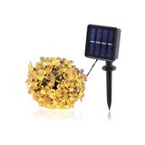 Toptanhane 50 Ledli Solar Çiçekli Bahçe Aydınlatma Dekorasyon Güneş Enerjili Balkon Parti Süsleme