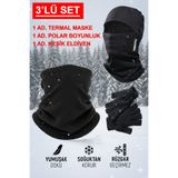 Toptantekstilcim 3LÜ POLAR BOYUNLUK, TERMAL MASKE VE ELDİVEN TAKIMI