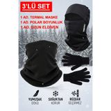 Toptantekstilcim 3LÜ POLAR BOYUNLUK, TERMAL MASKE VE UZUN ELDİVEN TAKIMI
