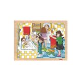 Toptoys 24 Parça Ahşap Puzzle - Hijyen CS-7051