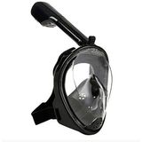 Toptrader Top maske sistem Şnorkel, 180 ° full Face şnorkelle maske 100% Panorama GoPro uyumlu dalma maske Easybreath Dry şnorkelle tasarım Anti-Fog & Anti-çıkış-teknolojisi ile genç ve yetişkinler için L / XL Siyah
