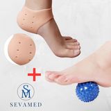 Topuk Çatlakları Için Topuk Ağrısı Dikenine Topuk Gömleği ve 7.5cm Ayak Masaj Topu Tabanlığı Topukluğu Kırmed