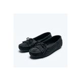 TopukTrend Kadın Süet Loafer Fiyonklu Püsküllü Loafer Günlük Rahat Şık Kaymaz Taban Babet Ayakkabı