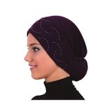 TOPUZLU MOR HAZIR TÜRBAN TESETTÜR BONE
