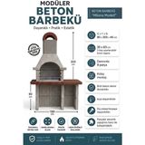 Topuzoğlu Yapı Market Servis Tezgahlı Beton Barbekü 80 Lik