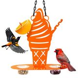 TopWoot Oriole metal kuş yemliği, dış mekan jöle ve portakal için, Baltimore Oriole jöle kuş yemliği, dondurmalı tasarım, dış mekan için asmak için (turuncu)