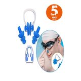 Tor Store 5'li Set Profesyonel Su Ve Ses Geçirmez Tıkaç Kulak ve Burun Tıpası Yüzme Havuz Duş Ve Uyku İçin