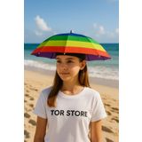 Tor Store Pratik Lastikli Kafa Şemsiyesi Güneşlik Tatil Seyahat Turist Şapkası