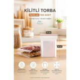 Torba Şeffaf Kilitli Poşet Tüm Ebatlar 100'LÜ (11X14 Cm) - 11 x 14 cm