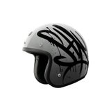 TORC T-50 Del Mar Wild One Açık Motosiklet Kaskı Gri Siyah
