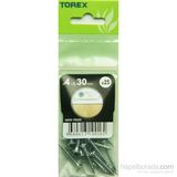 Torex DIN 7505 4x30 mm 25li Sunta Vidası