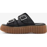 Torhill Slide Kadın Black Leather Terlik 26176428 - Siyah