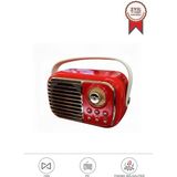 Torima Bluetooth Hoparlör Nostaljik Radyo Mikrofonlu Rgb Işıklı TWS USB TF Speaker BTS-1956 Kırmızı
