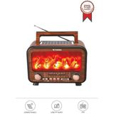 Torima Bluetooth Hoparlör Nostaljik Solar Panelli Speaker D72 Açık Kahve - Açık Ahşap