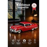 Torima Bluetooth Hoparlör Retro Klasik Araba Tasarımlı 10W FM USB Speaker D87 Kırmızı